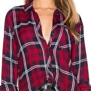 Rails Hunter Shirt in Crimson/Navy - NEVER WORN
